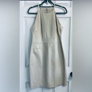 Banana Republic Light Grey Halter Sheath Dress - petite size 6